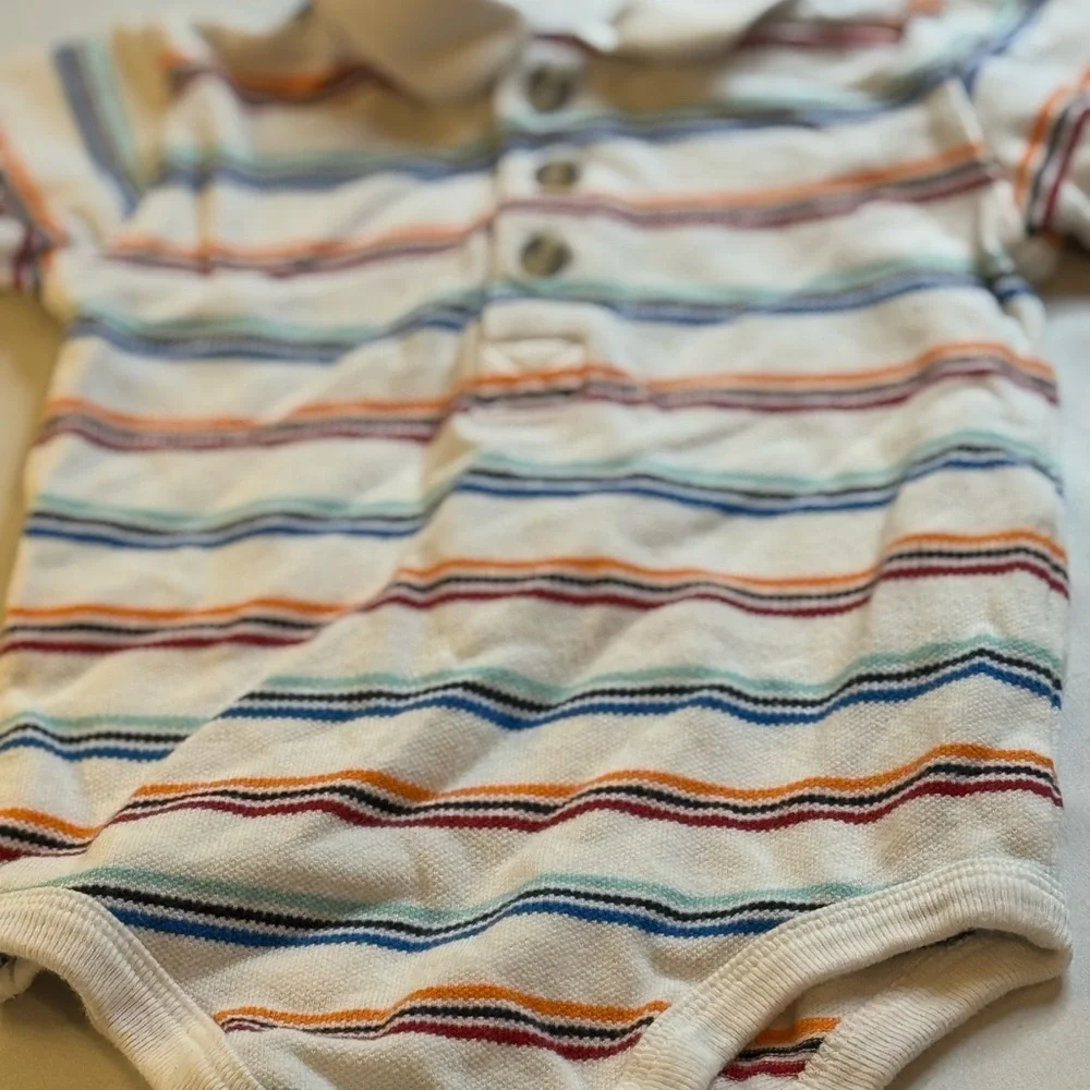 Wonderkids Vibrant Striped Onesies, (Size 12 Months), 2 Baby Outfits - Picture 10 of 11